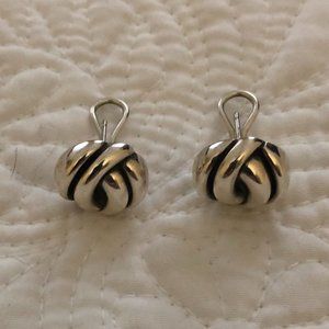James Avery Large Clip Stainless Earrings